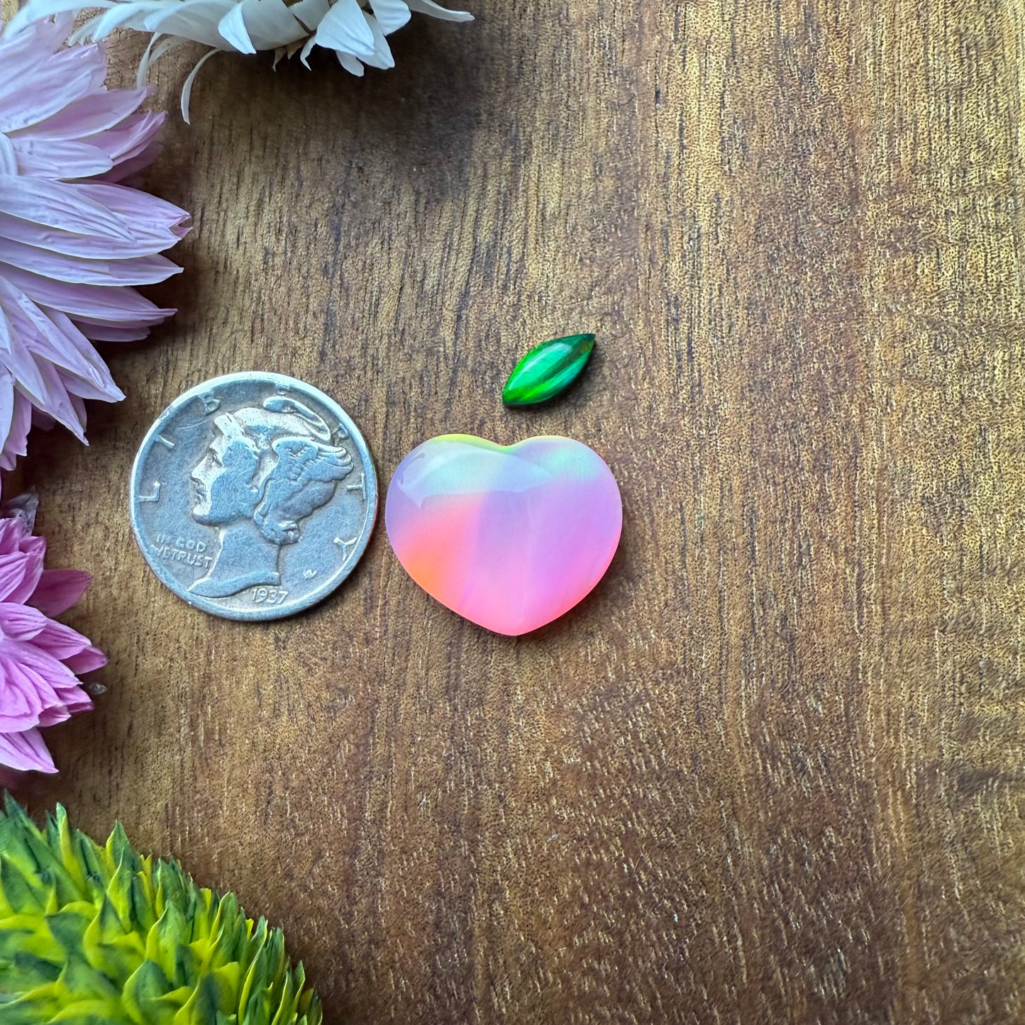 Aurora Opal Cabochon - Size of Peach - approx. 14 x 16 mm