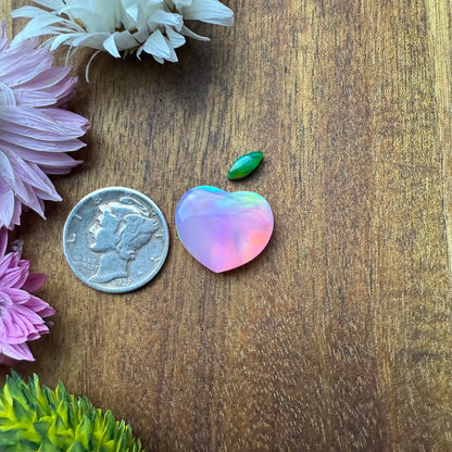 Aurora Opal Cabochon - Size of Peach - approx. 14 x 16 mm