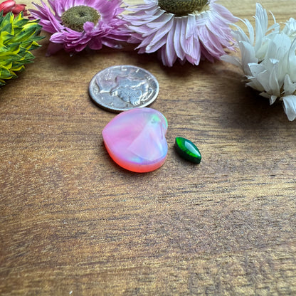 Aurora Opal Cabochon - Size of Peach - approx. 14 x 16 mm