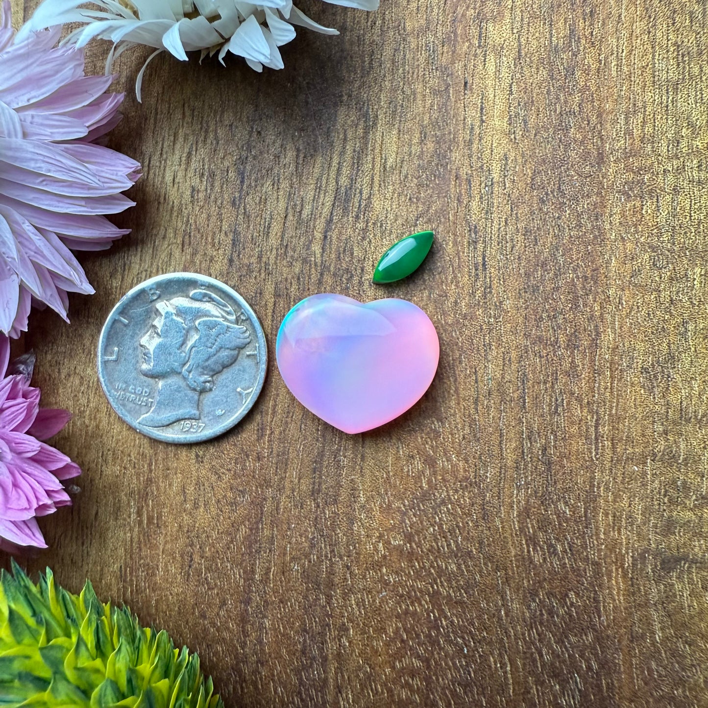 Aurora Opal Cabochon - Size of Peach - approx. 14 x 16 mm