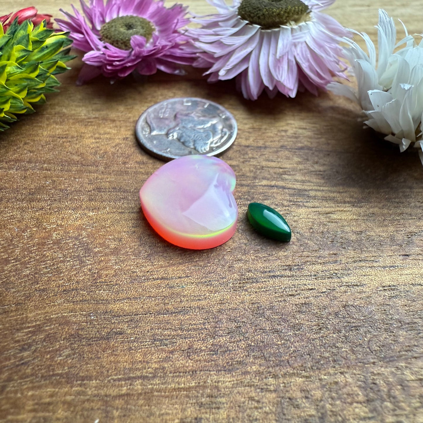 Aurora Opal Cabochon - Size of Peach - approx. 14 x 16 mm