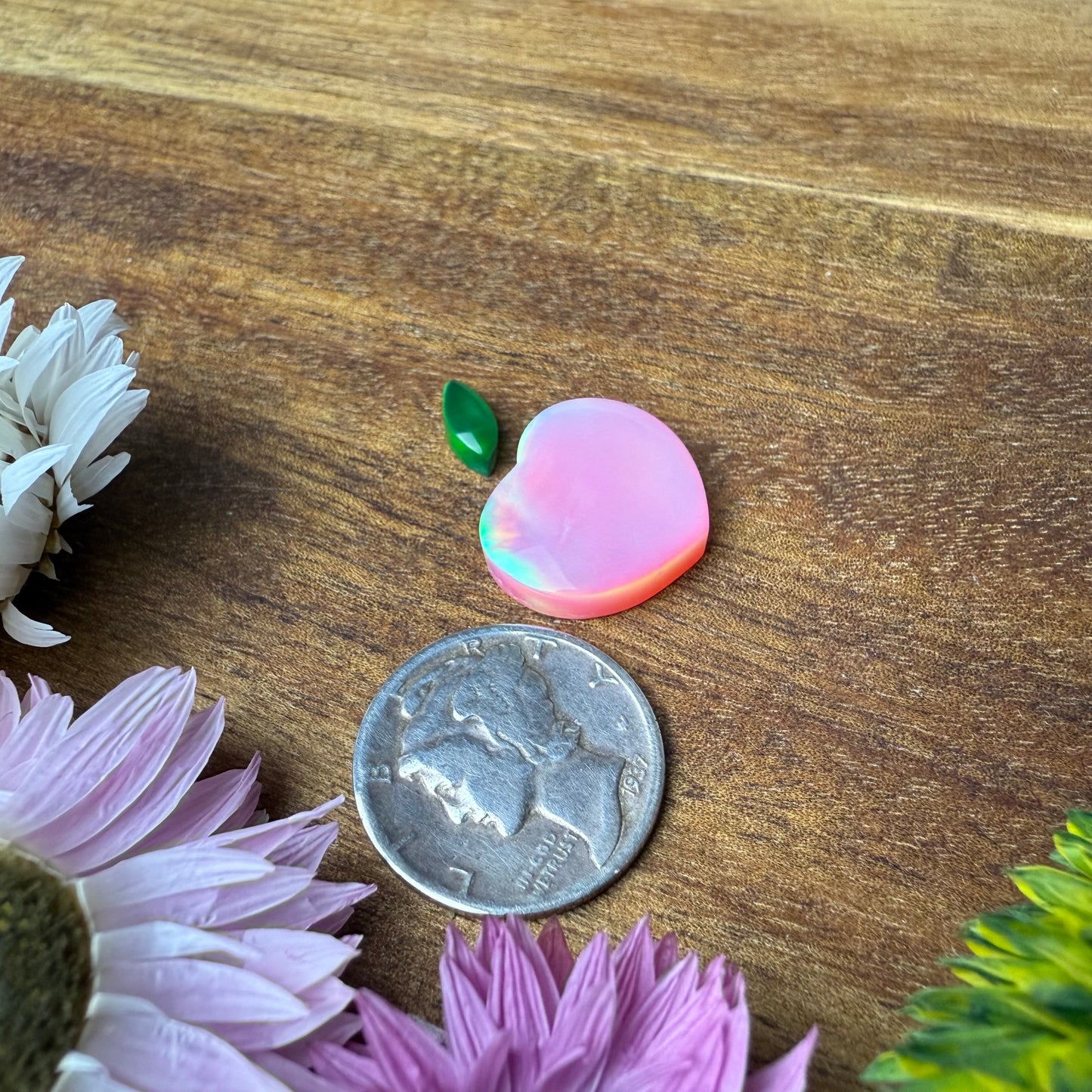 Aurora Opal Cabochon - Size of Peach - approx. 14 x 16 mm