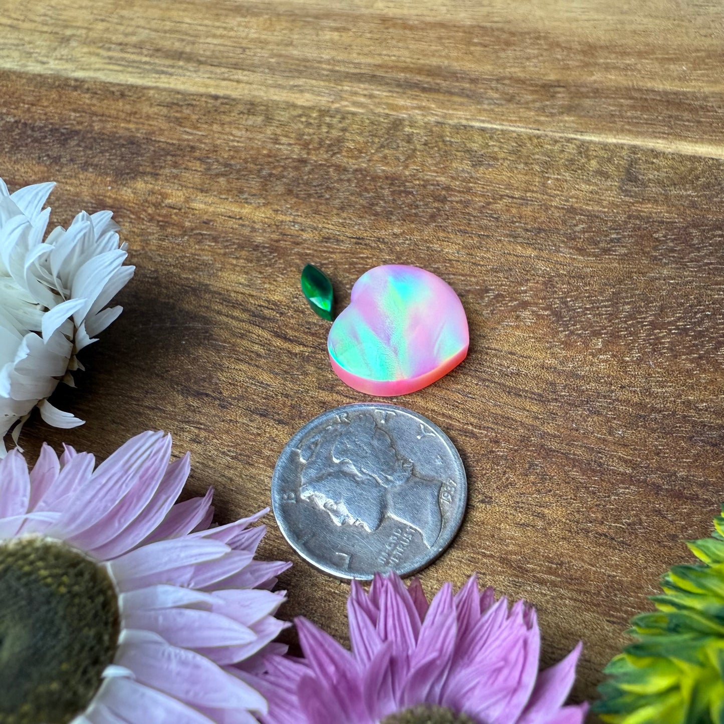 Aurora Opal Cabochon - Size of Peach - approx. 14 x 16 mm