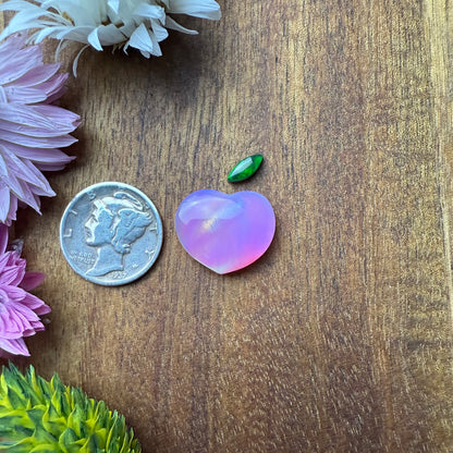 Aurora Opal Cabochon - Size of Peach - approx. 14 x 16 mm