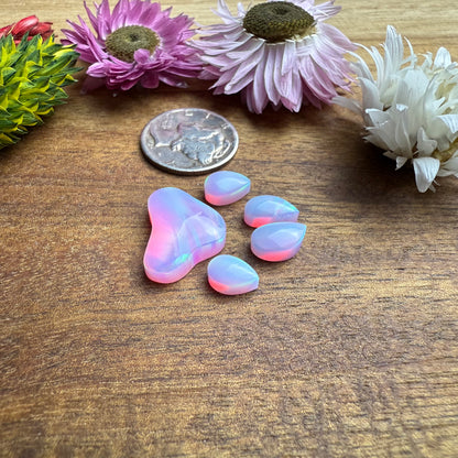 Aurora Opal Cabochon - Size of big pad approx. 16 x 11 mm