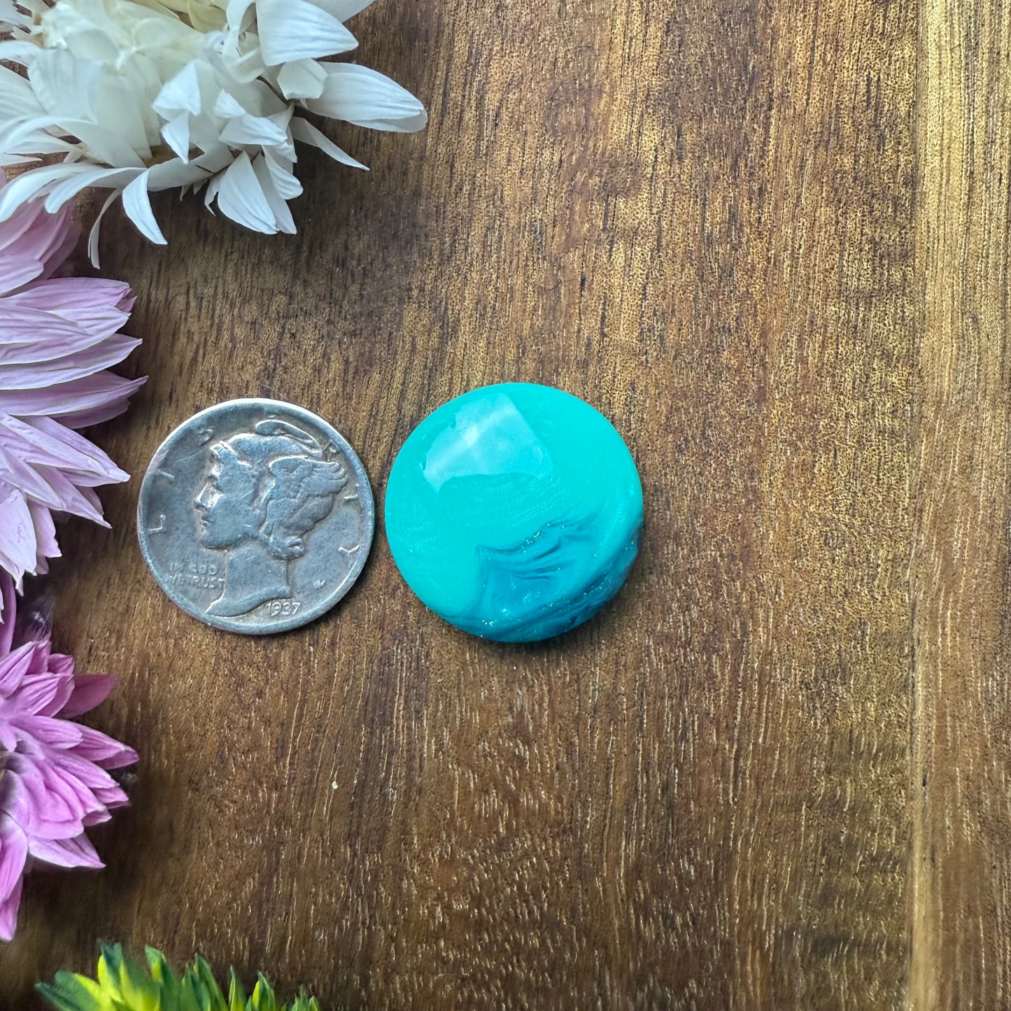 Acrylic Cabochon - approx. 19 x 19 x 5.7 mm