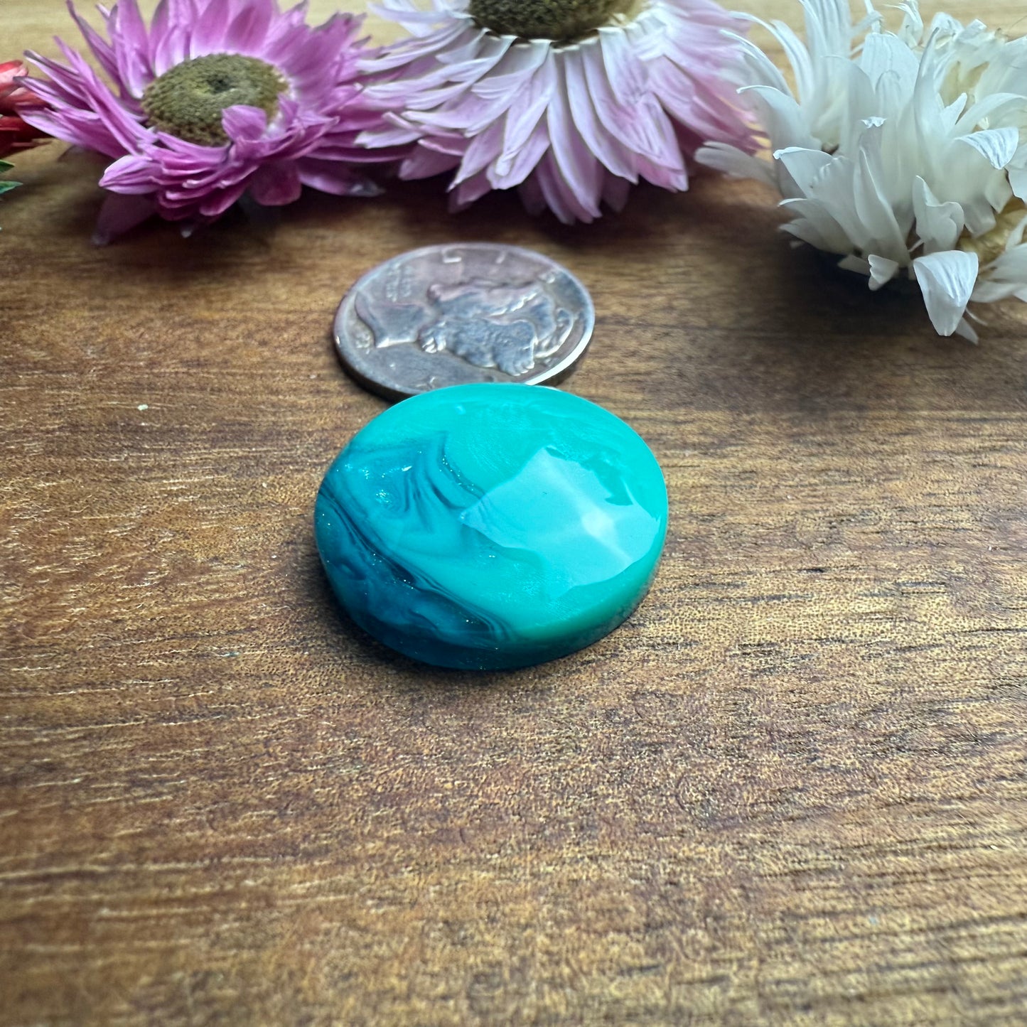 Acrylic Cabochon - approx. 19 x 19 x 5.7 mm