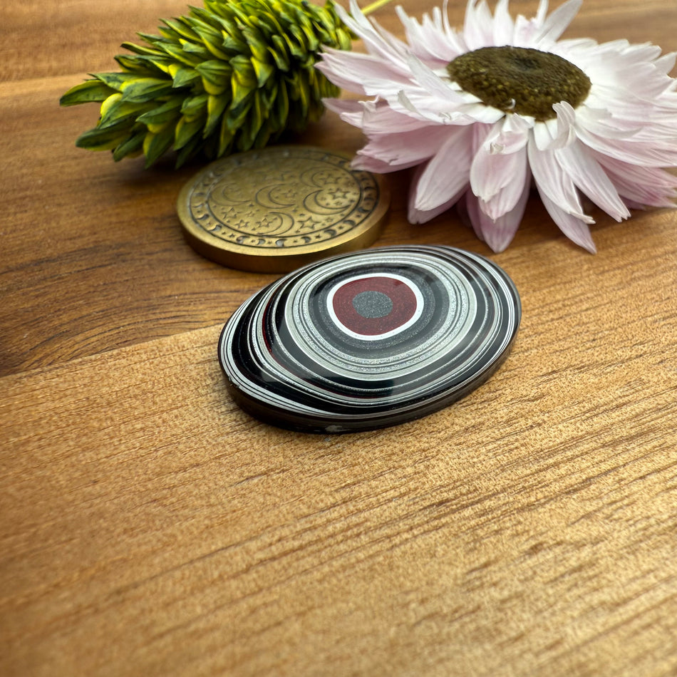 Fordite Cabochon - approx. 24 x 17 x 4.1 mm