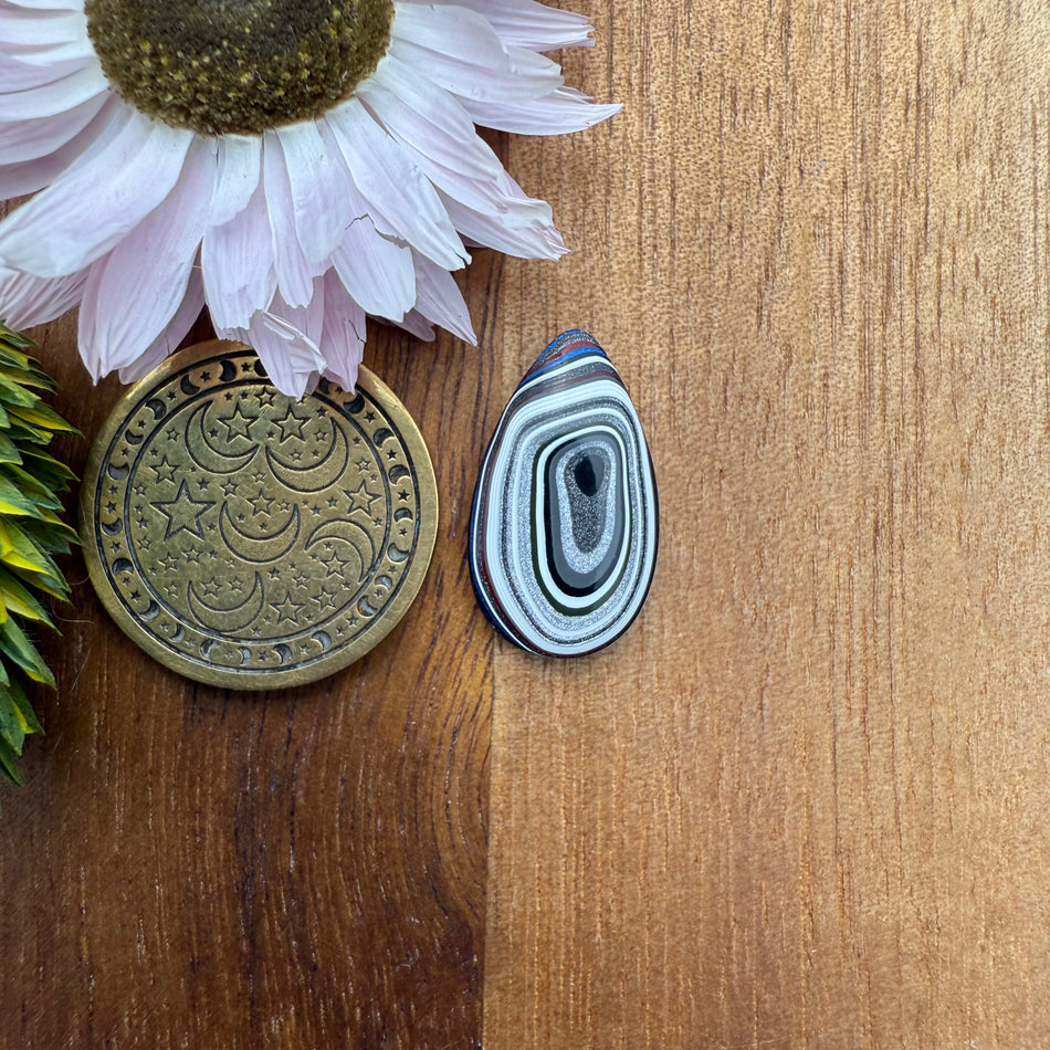 Fordite Cabochon - approx. 18 x 11 x 3 mm