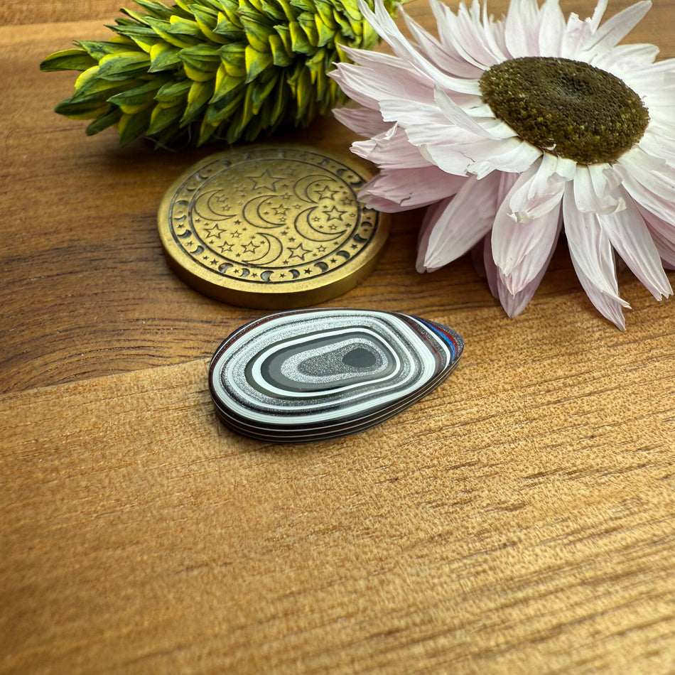 Fordite Cabochon - approx. 18 x 11 x 3 mm