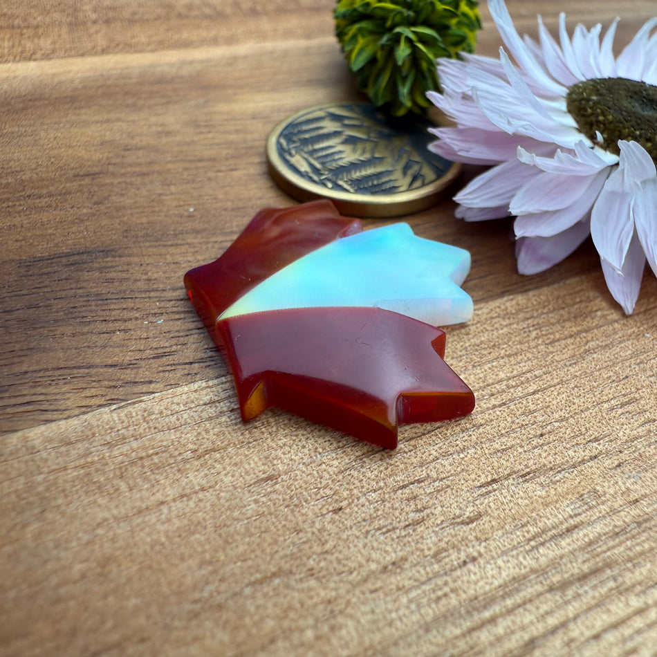 Intarsia Aurora Opal Cabochon - approx. 26 x 22 x 4 mm