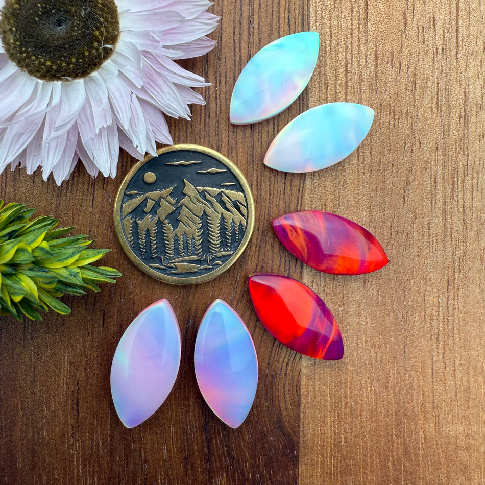 Pre-Order Aurora Opal Cabochon Pair