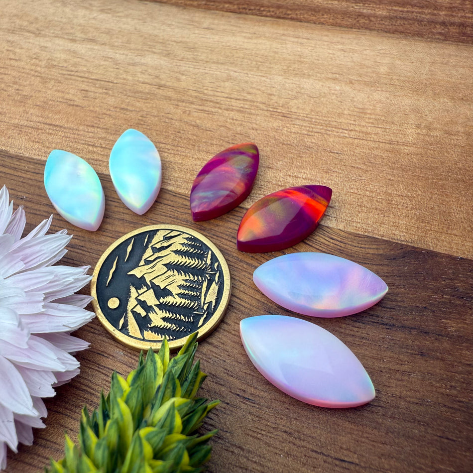 Pre-Order Aurora Opal Cabochon Pair