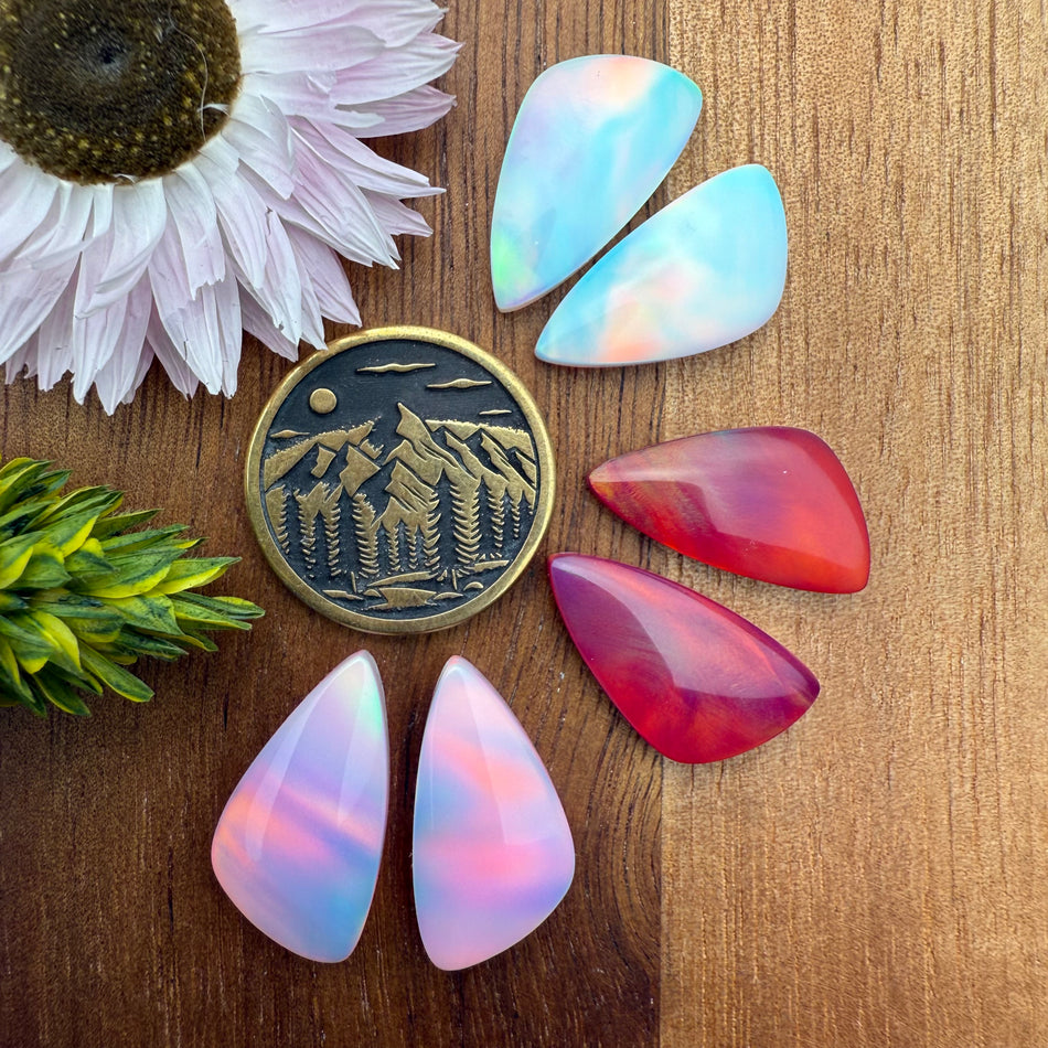 Pre-Order Aurora Opal Cabochon Pair
