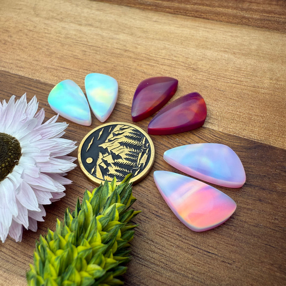 Pre-Order Aurora Opal Cabochon Pair