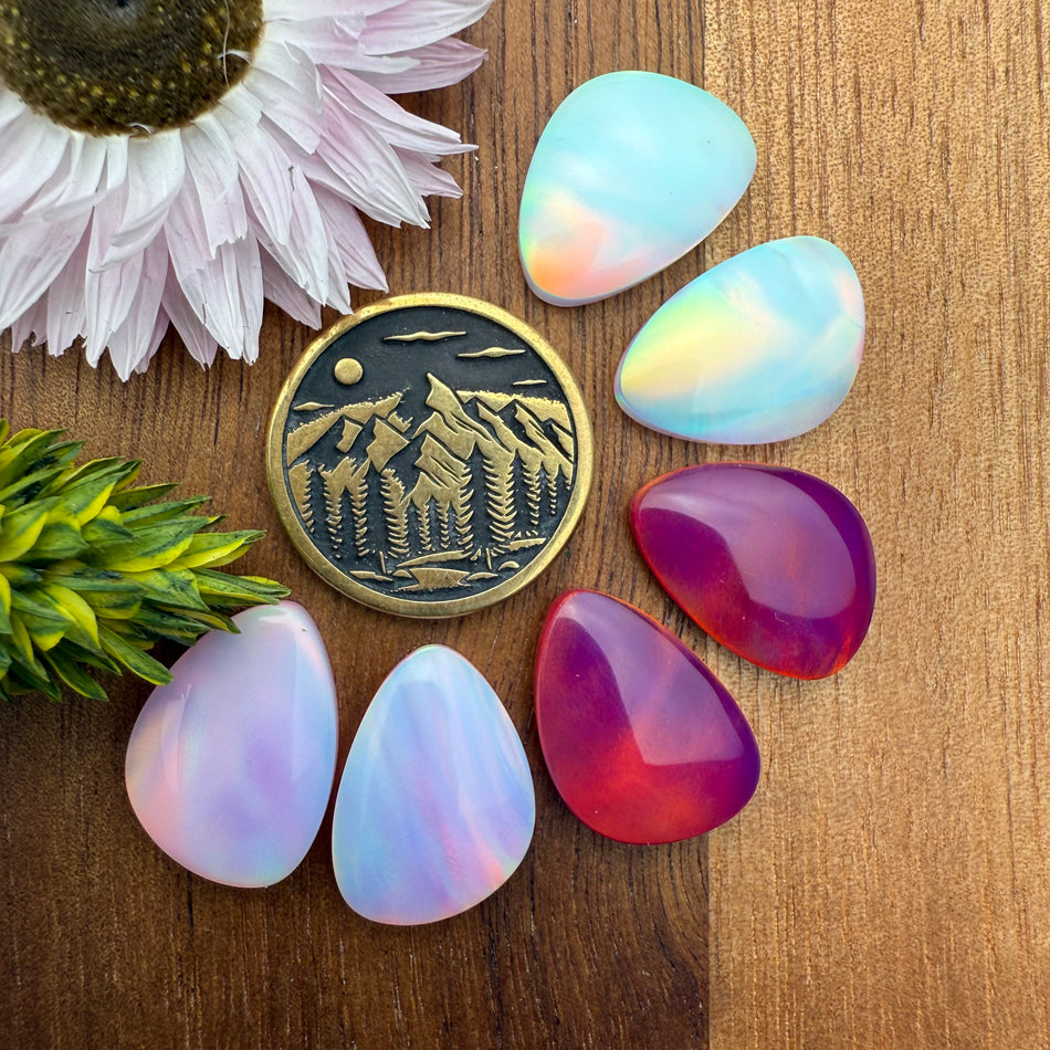 Pre-Order Aurora Opal Cabochon Pair
