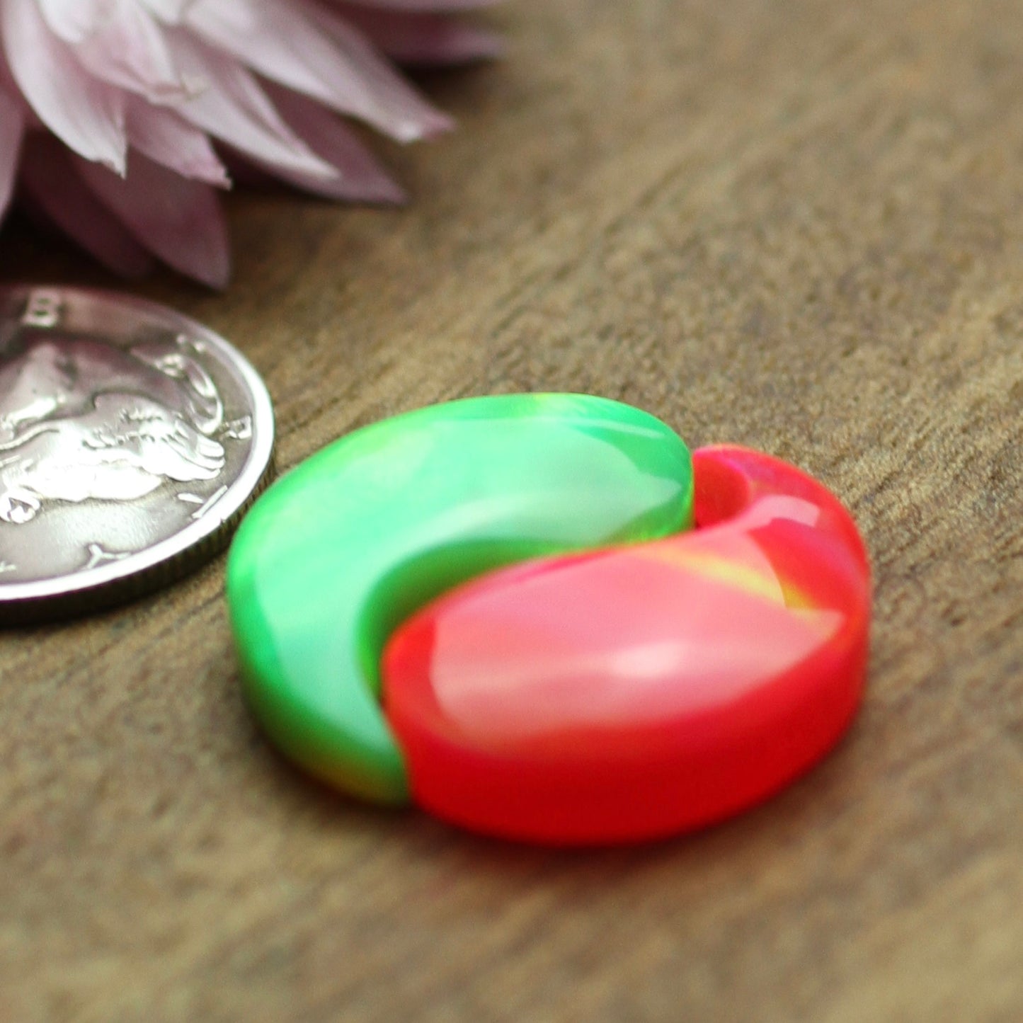 Aurora Opal Cabochon Pair - approx. 18 x 12 mm
