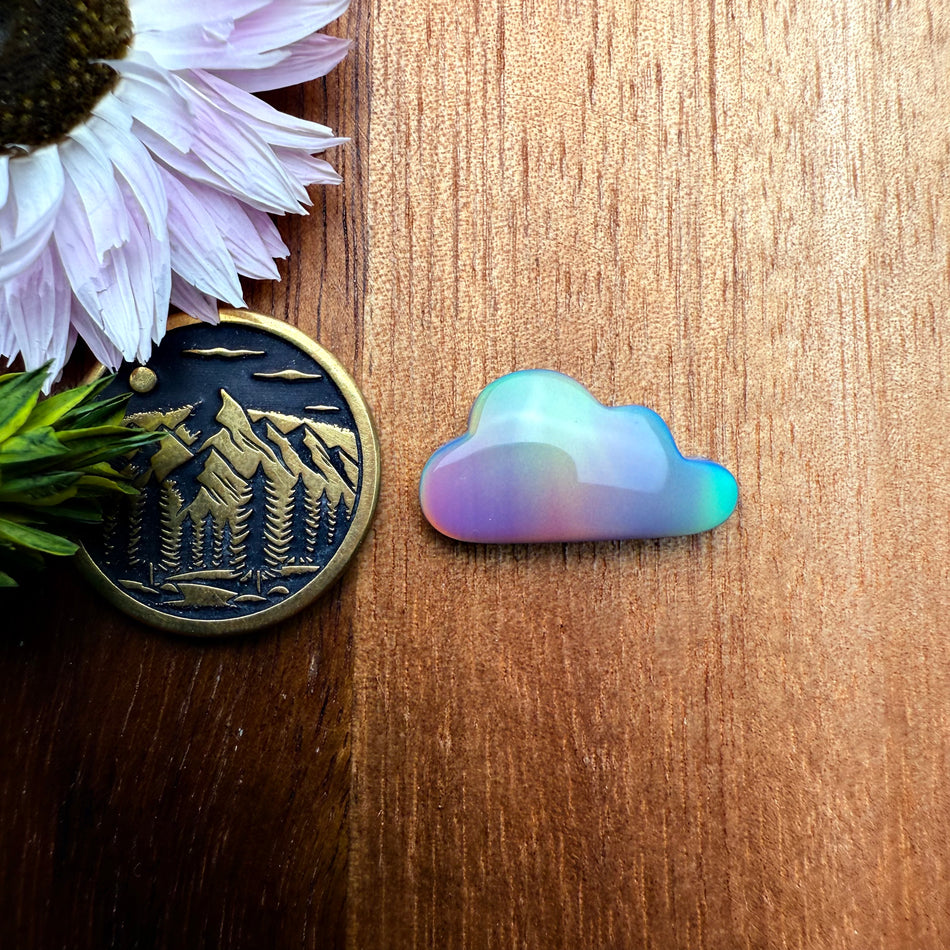 Aurora Opal Cabochon - approx. 19 x 11 x 3.8 mm