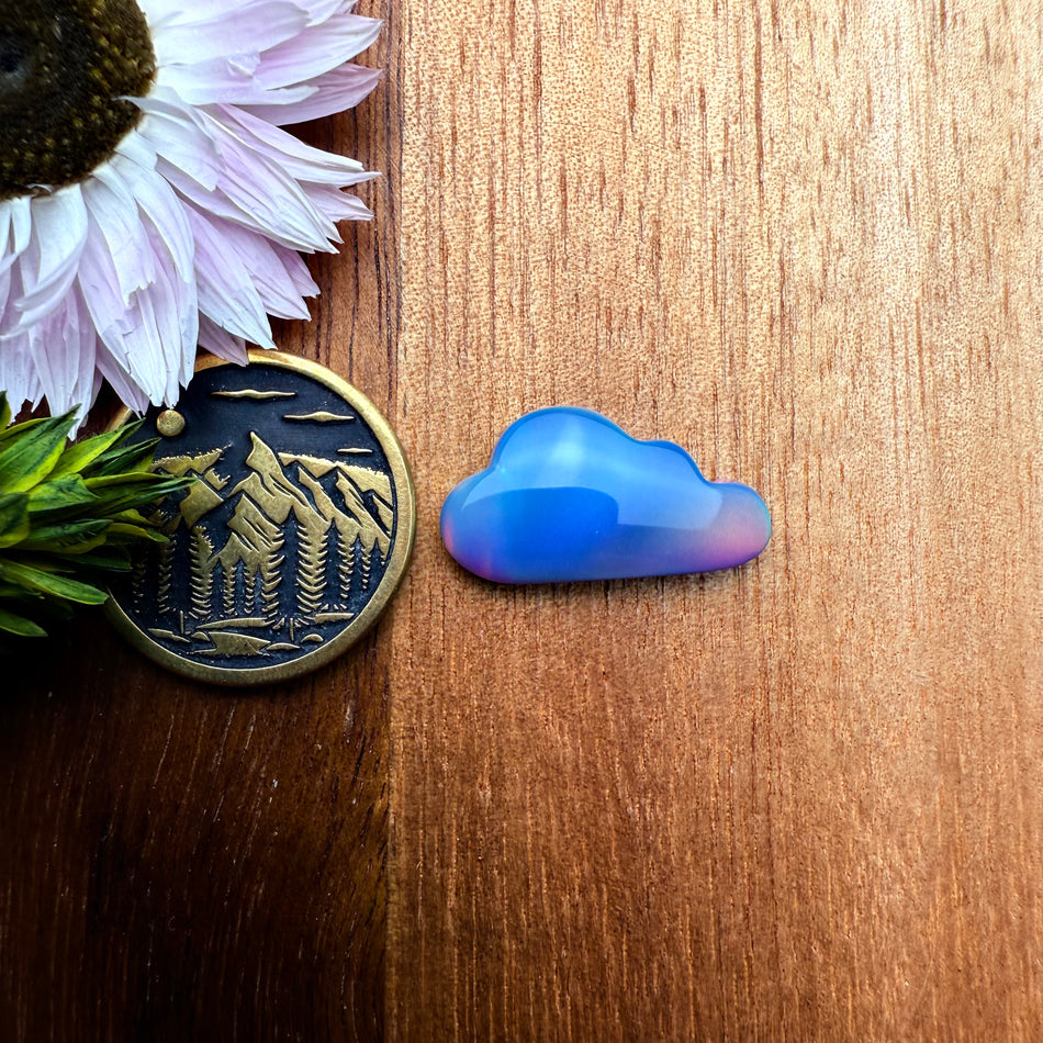 Aurora Opal Cabochon - approx. 19 x 10 x 3.7 mm