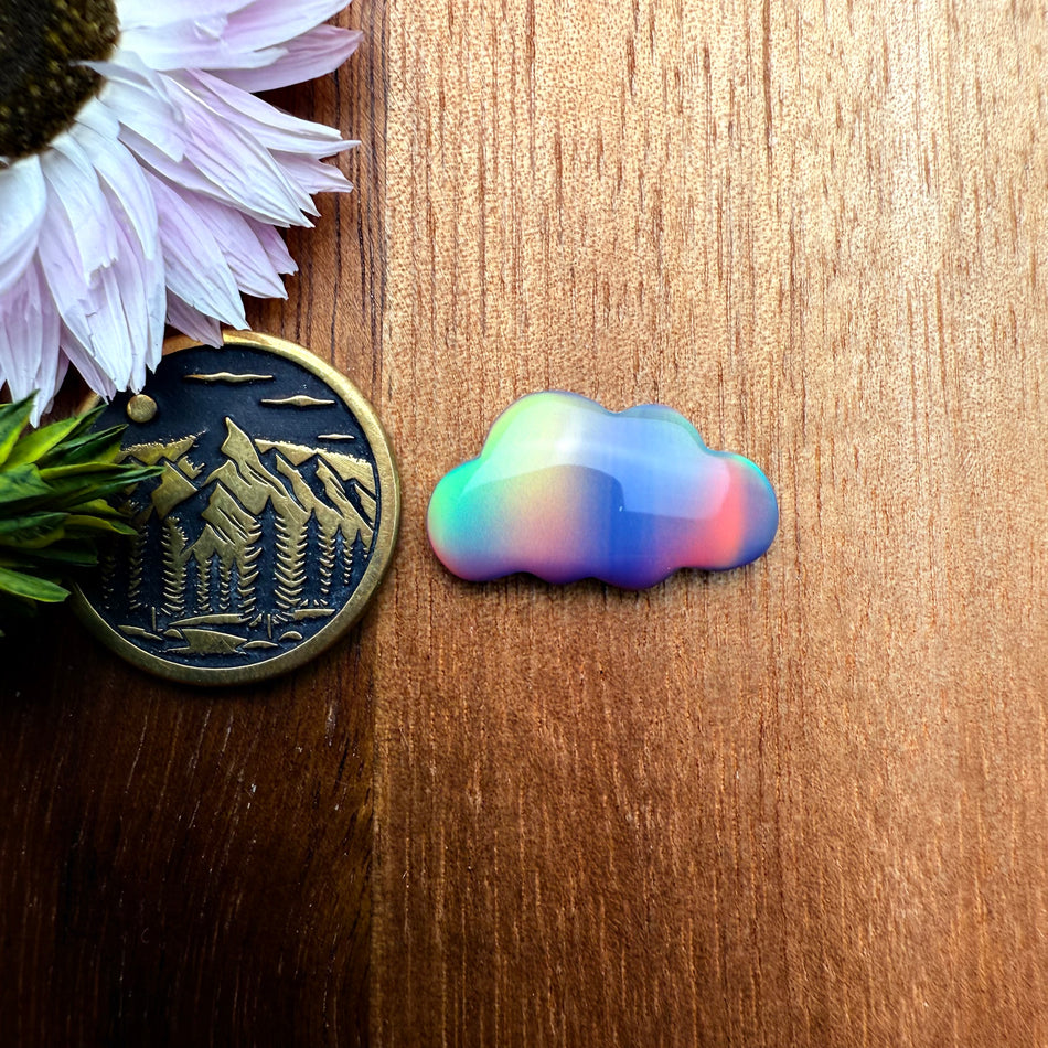 Aurora Opal Cabochon - approx. 19 x 11 x 3.6 mm