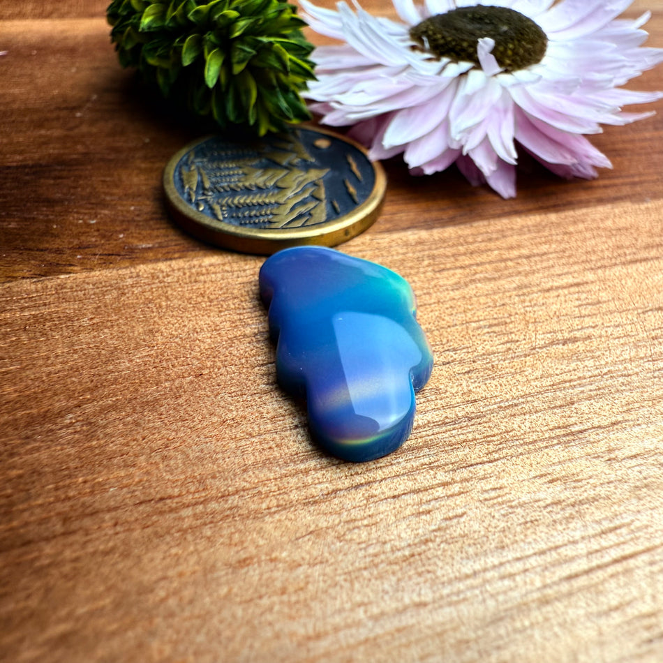 Aurora Opal Cabochon - approx. 19 x 11 x 3.6 mm