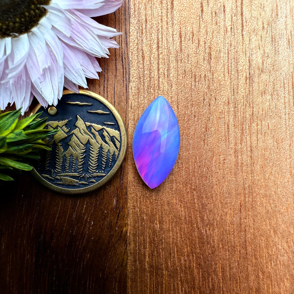 Aurora Opal Cabochon - approx. 17 x 9 x 3.9 mm