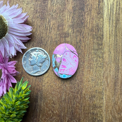 Kingman Composite Cabochon - approx. 21 x 16 x 5.3 mm