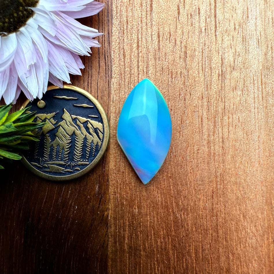 Aurora Opal Cabochon - approx. 22 x 11 x 4.2 mm
