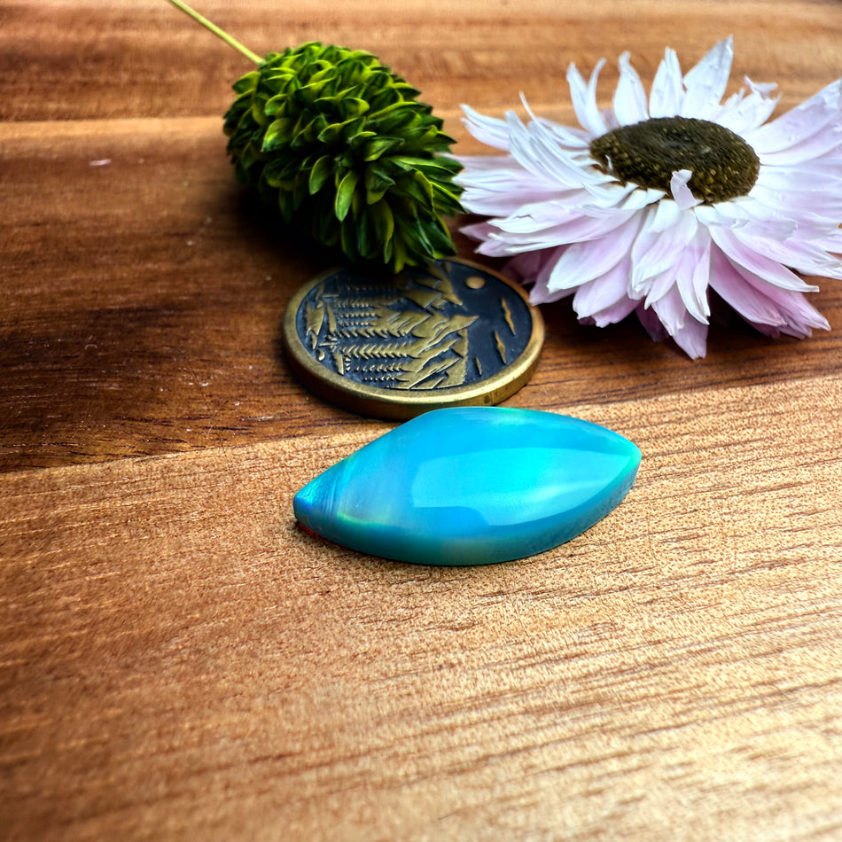 Aurora Opal Cabochon - approx. 22 x 11 x 4.2 mm