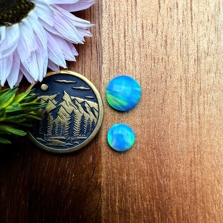 Aurora Opal Cabochon Set of 2 - Mixed Size