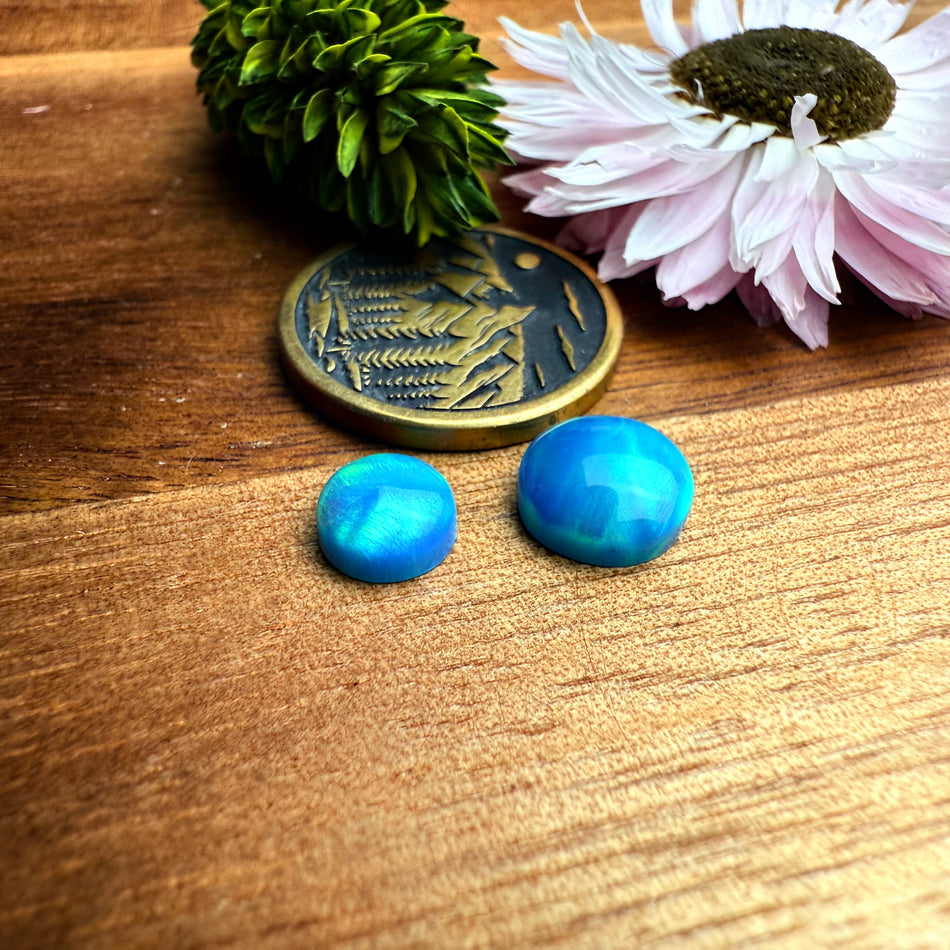 Aurora Opal Cabochon Set of 2 - Mixed Size