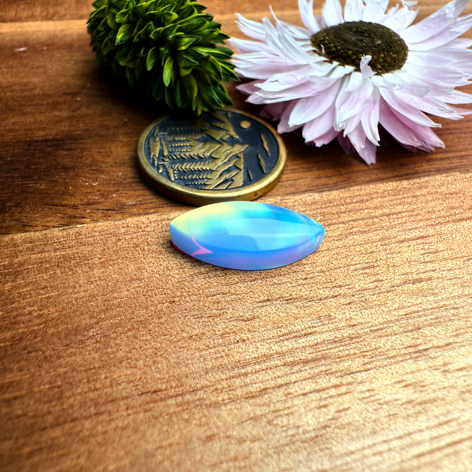 Aurora Opal Cabochon - approx. 17 x 8 x 3.9 mm