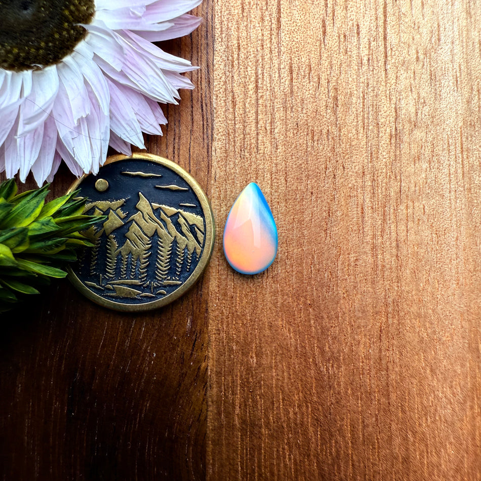 Aurora Opal Cabochon - approx. 11 x 7 x 3.2 mm