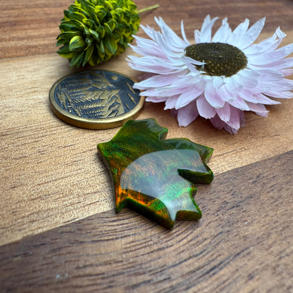 Aurora Opal Cabochon - approx. 24 x 19 x 3.8 mm