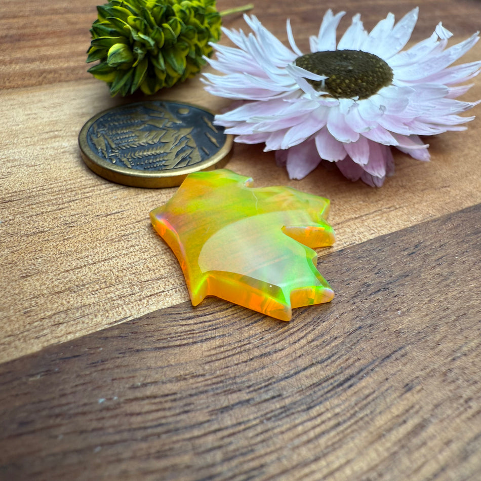 Aurora Opal Cabochon - approx. 24 x 19 x 4.1 mm