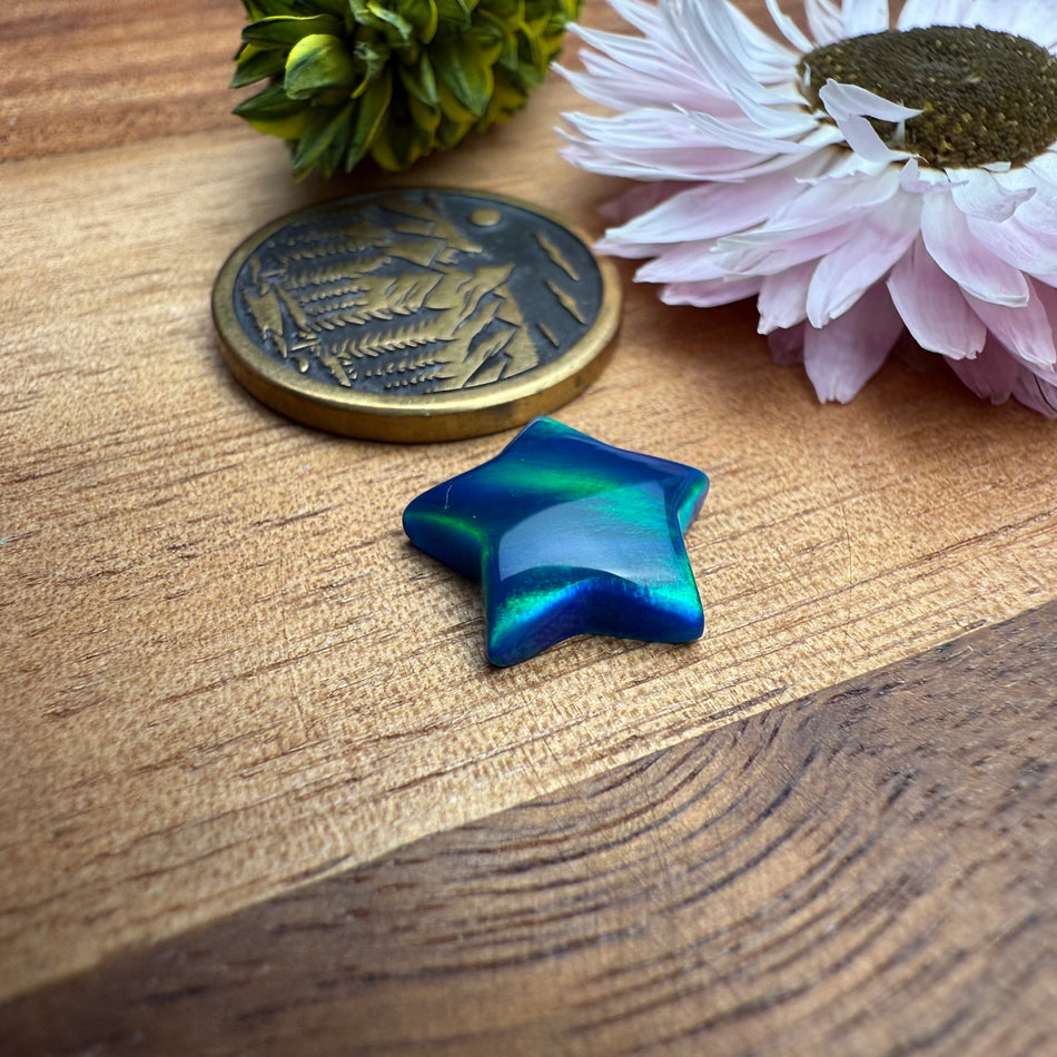 Aurora Opal Cabochon - approx. 12 x 12 x 3.1 mm
