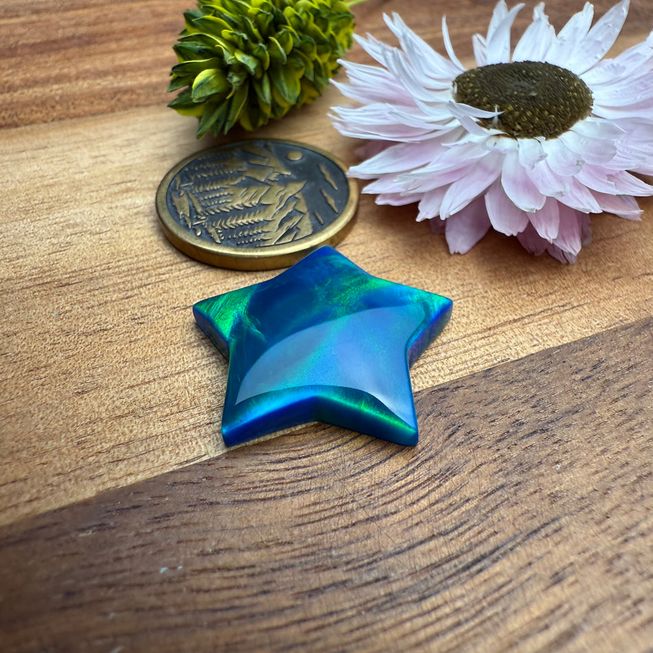 Aurora Opal Cabochon - approx. 20 x 21 x 4 mm