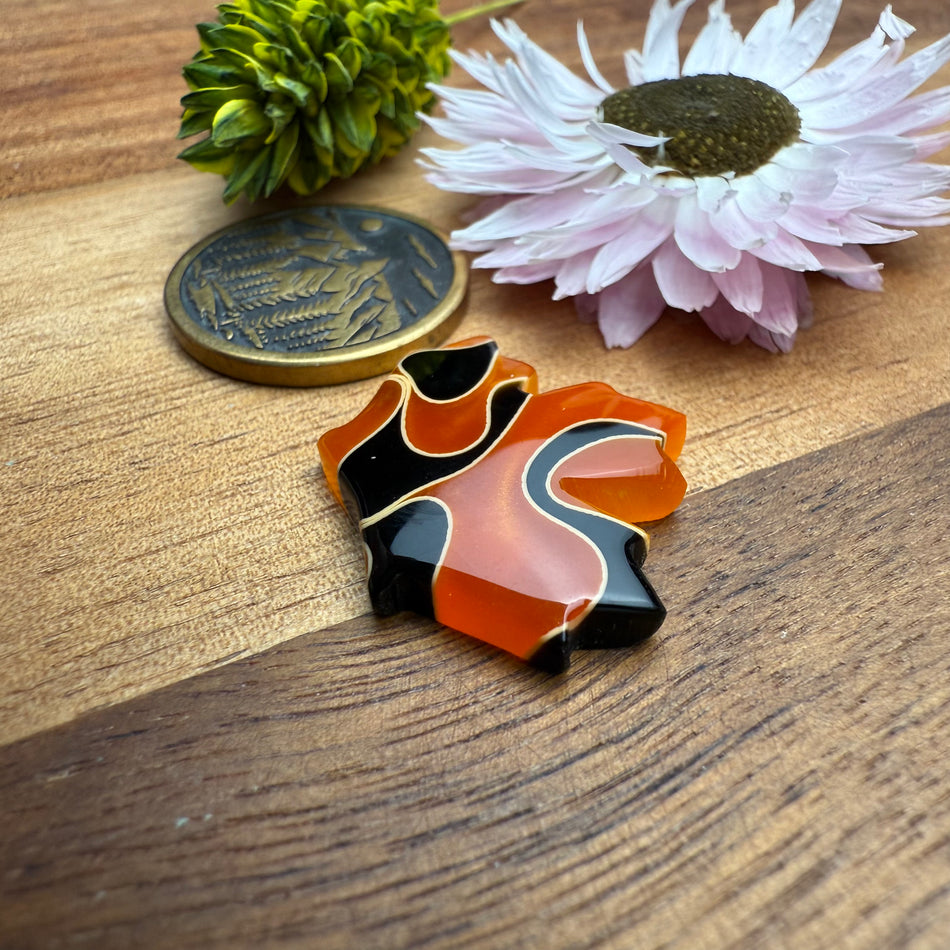 Acrylic Cabochon - approx. 24 x 19 x 4.1 mm