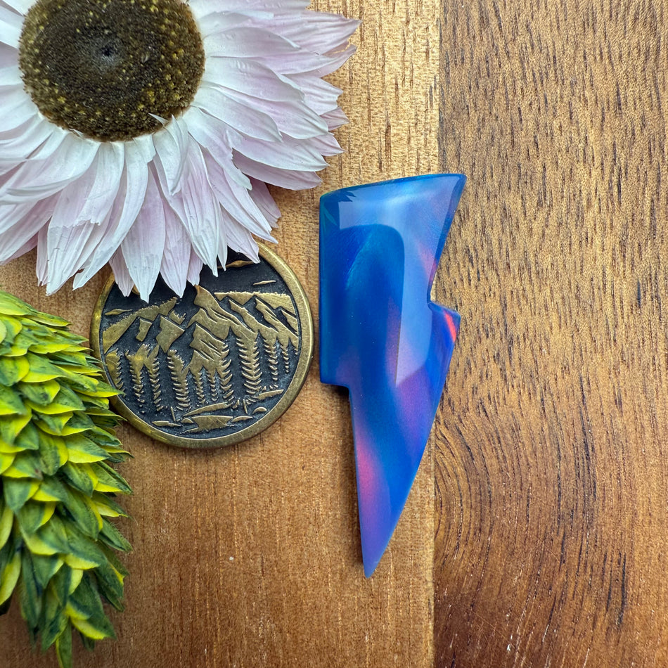 Aurora Opal Cabochon - approx. 35 x 12 x 4.2 mm