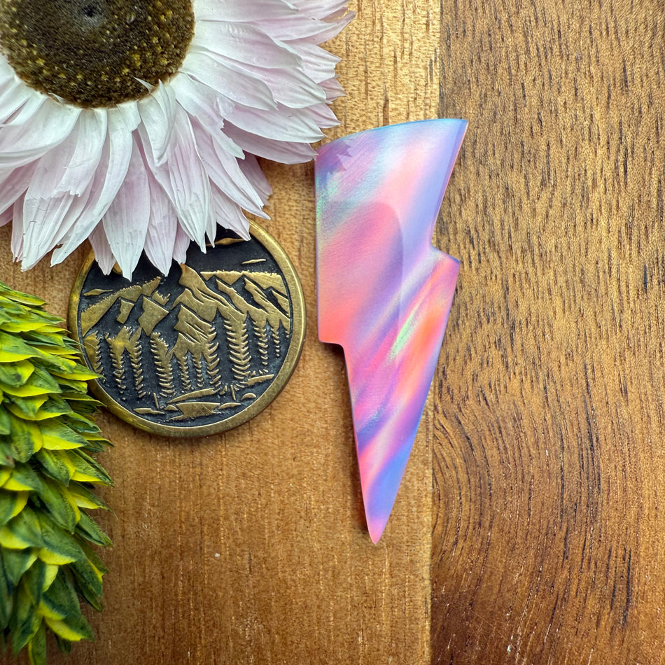 Aurora Opal Cabochon - approx. 35 x 12 x 3.9 mm