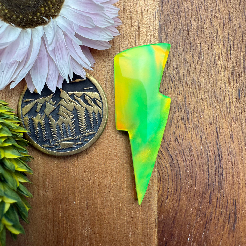 Aurora Opal Cabochon - approx. 35 x 12 x 4.1 mm