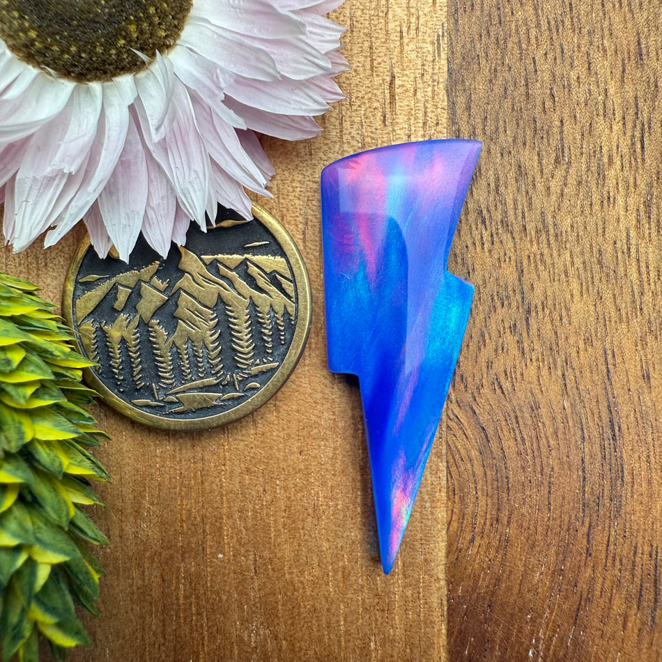 Aurora Opal Cabochon - approx. 34 x 13 x 4.2 mm