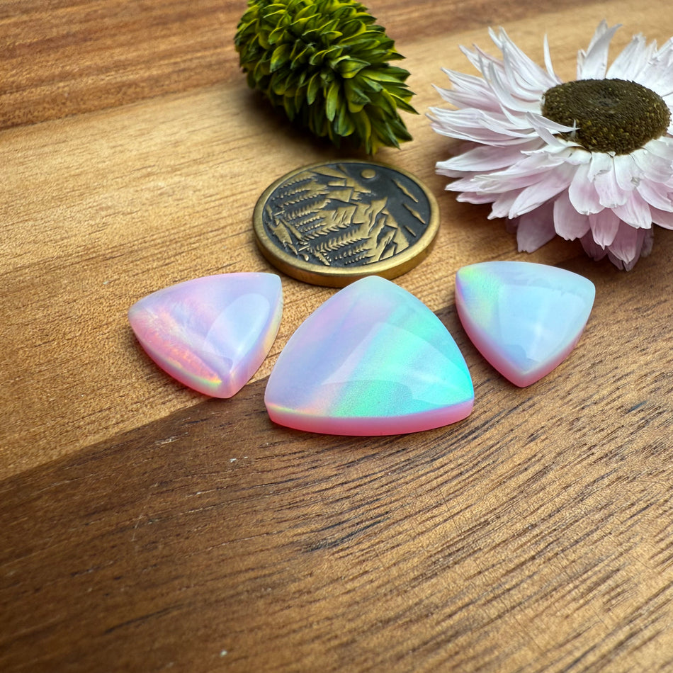Aurora Opal Cabochon Set of 3 - Mixed Size