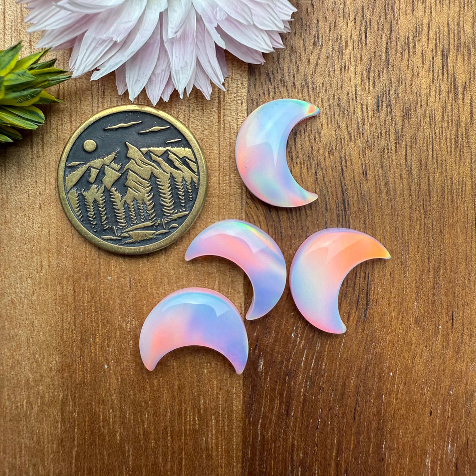 Aurora Opal Cabochon Set of 4 - approx. 14 x 11 mm
