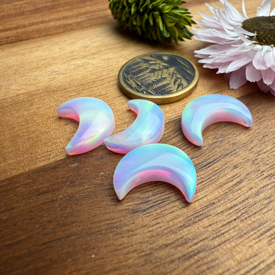 Aurora Opal Cabochon Set of 4 - approx. 14 x 11 mm