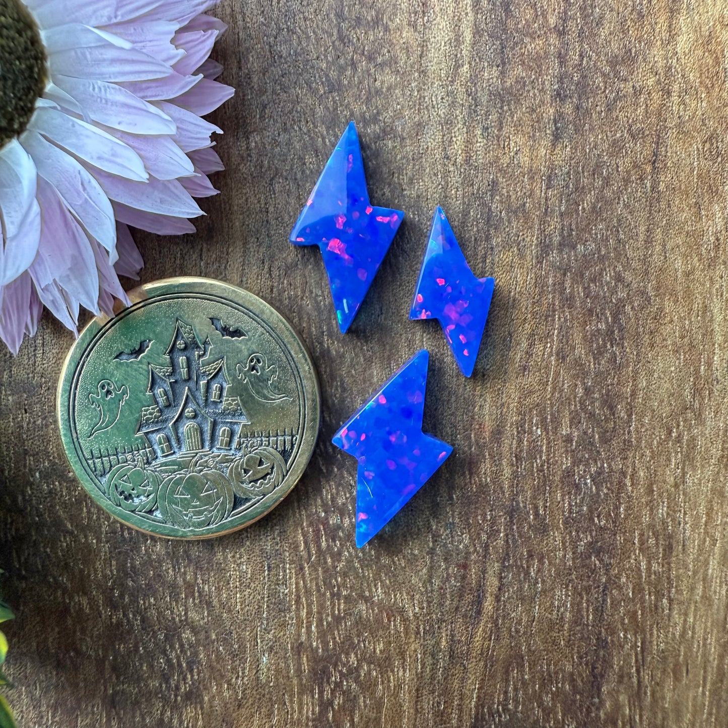 Glitter Opal Cabochon Set of 3 - Mixed Size