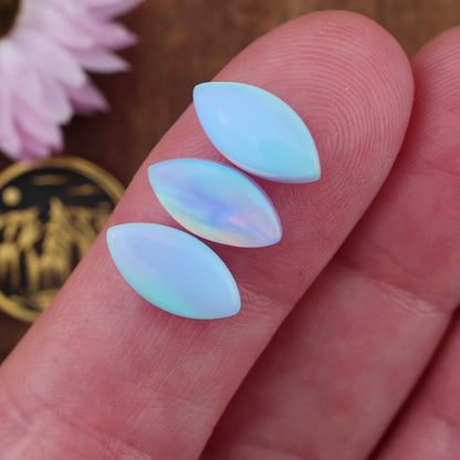 Aurora Opal Cabochon Set of 3 - approx. 11 x 5 mm