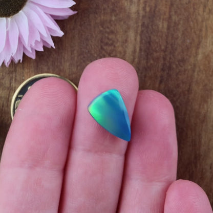Aurora Opal Cabochon - approx. 13 x 9 x 3.9 mm