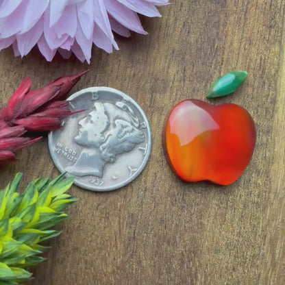 Aurora Opal Cabochon - approx. size of fruit 17 x 15 x 4.5 mm
