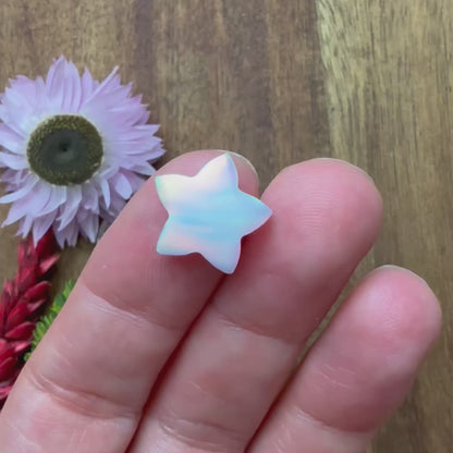 Aurora Opal Cabochon - approx. 14 x 14 x 4.2 mm